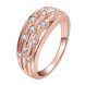 Wholesale Classic Rose Gold Geometric White CZ Ring TGGPR916