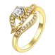 Wholesale Classic 24K Gold Geometric White CZ Ring TGGPR938