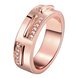 Wholesale Classic Rose Gold Geometric White CZ Ring TGGPR1001