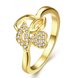 Wholesale New design 24K Gold Plant White CZ Ring Jewelry Wedding Anniversary Party  Gift TGGPR251