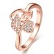 Wholesale Romantic Rose Gold Geometric White CZ Ring Fine Jewelry Wedding Anniversary Party  Gift TGGPR258