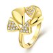 Wholesale Hot sale jewelry from China Trendy 24K Gold Heart White CZ Ring  TGGPR278