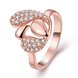 Wholesale Luxury  Design rose gold Geometric White CZ Ring  Vintage Bridal Round Engagement Ring TGGPR342