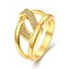 Wholesale Classic Bohemia style Design 24K gold Geometric White CZ Ring  Vintage Bridal ring Engagement ring jewelry TGGPR401