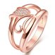 Wholesale Classic Rose Gold Plant White CZ Ring TGGPR468