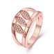 Wholesale Romantic Rose Gold Geometric White CZ Ring TGGPR602