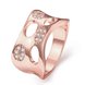 Wholesale Classic Rose Gold Round White CZ Ring TGGPR621