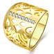 Wholesale Classic 24K Gold Geometric CZ Ring TGGPR1188