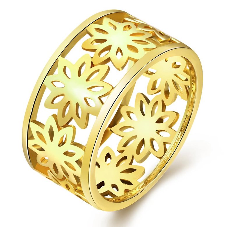 Wholesale Punk 24K Gold Geometric CZ Ring TGGPR1230