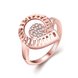 Wholesale Trendy Rose Gold Water Drop White CZ Ring TGGPR1422