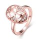 Wholesale Classic Rose Gold Water Drop White CZ Ring TGGPR1454