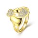 Wholesale Hot sale jewelry from China Trendy 24K Gold Heart White CZ Ring  TGGPR224