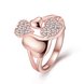 Wholesale Hot sale jewelry from China Trendy Rose Gold Heart White CZ Ring TGGPR231