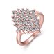 Wholesale Classic Rose Gold Geometric White CZ Ring full diamond Fine Jewelry Wedding Anniversary Party  Gift TGGPR238