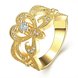 Wholesale Classic 24K Gold Geometric White CZ Ring TGGPR461