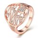 Wholesale Classic Rose Gold Heart White CZ Ring TGGPR821