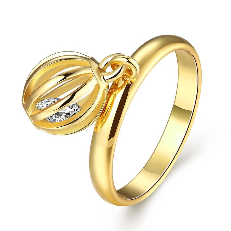 Wholesale Cute 24K Gold Geometric White Ring TGGPR859