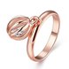 Wholesale Cute Rose Gold Geometric White CZ Ring TGGPR863