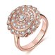 Wholesale Classic Rose Gold Round White CZ Ring TGGPR903