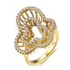 Wholesale Romantic 24K Gold Animal White CZ Ring TGGPR924