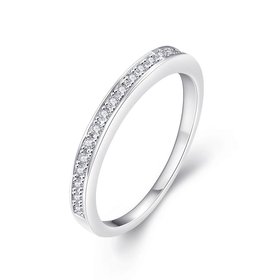 Wholesale Romantic Platinum Round White CZ Ring TGGPR932