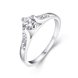 Wholesale Classic Platinum Geometric White Rhinestone Ring TGGPR1034