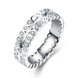 Wholesale Romantic Platinum Geometric White Rhinestone Ring TGGPR1064