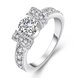 Wholesale Bohemia Platinum Geometric White Rhinestone Ring TGGPR1224