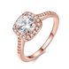 Wholesale Classic Rose Gold Geometric White CZ Ring TGGPR1293