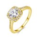 Wholesale Classic 24K Gold Geometric White CZ Ring TGGPR1341