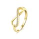 Wholesale Hot sale Jewelry Infinity 8 Symbol Trendy Imitation Antique Gold Ring White Crystal Ring TGGPR253