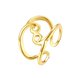 Wholesale Trendy novel design  Antique Gold Geometric Ring  Party Girls' Luxury Ring TGGPR358