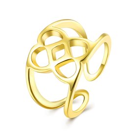 Wholesale Trendy novel design  Antique Gold Geometric Ring  Party Girls' Luxury Ring TGGPR379