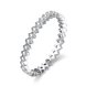 Wholesale Trendy Platinum Geometric White CZ Ring TGGPR947