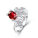 Wholesale rings from China for Lady Promotion Shiny red Zircon Banquet Holiday Party Christmas wedding jewelry TGSPR108