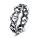 Wholesale Vintage Antique Silver Unisex Charms heart shape Ring Punk European Style Men Chain Buddha Rings Female Jewelry Free Shipping TGVGR041