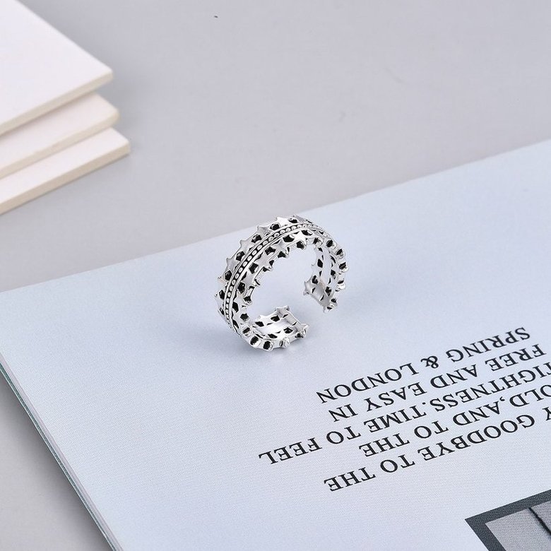 Wholesale Cheap Retro opening adjustment small ring double-layer stars VGR049